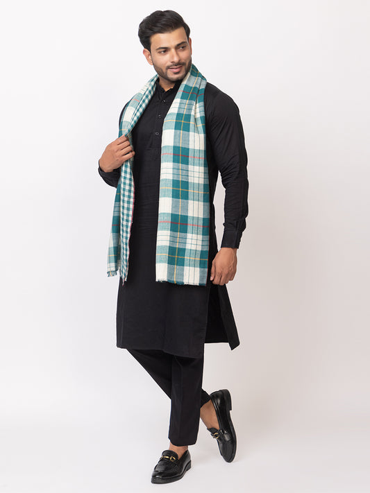 Men's wool blend shawl