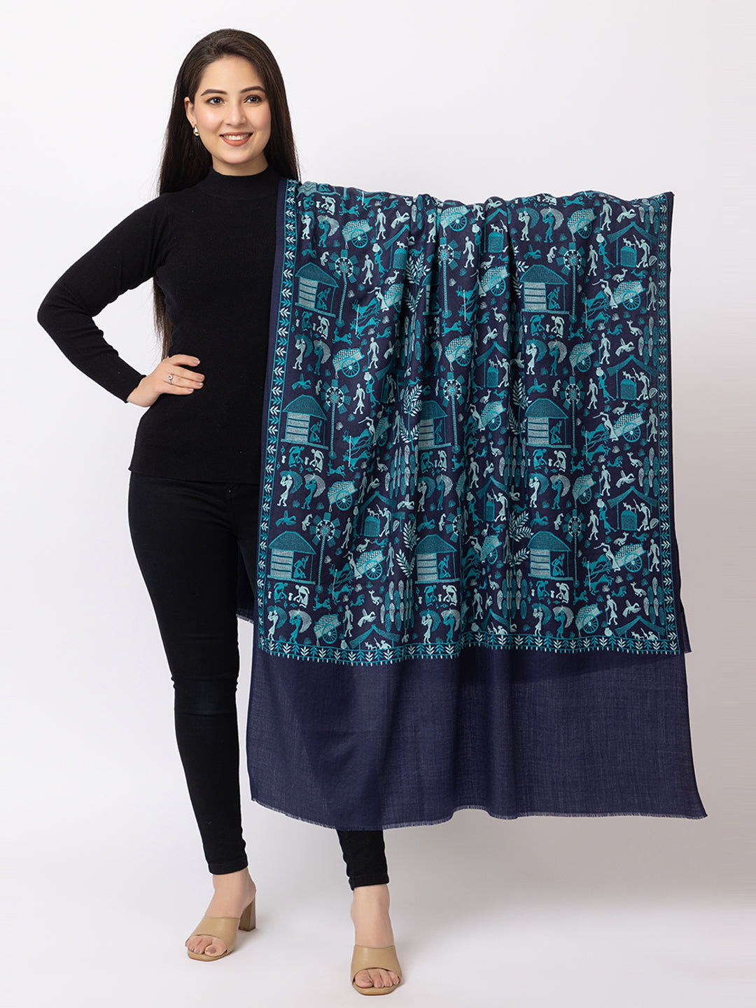 His And Her Set Of fine modal silk Digital Print Shawls and Kani silky modal Shawl for (COMBO PACK)