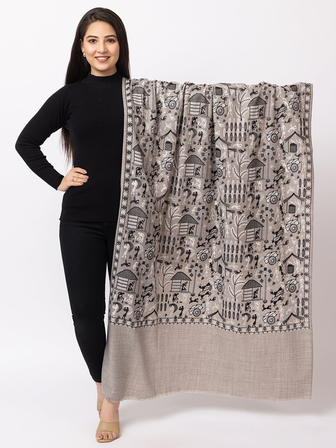 His And Her Set Of fine modal silk Digital Print Shawls and Kani silky modal Shawl for (COMBO PACK)