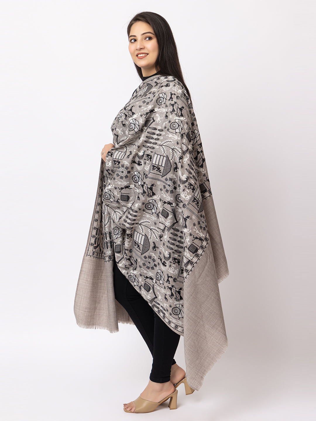 His And Her Set Of fine modal silk Digital Print Shawls and Kani silky modal Shawl for (COMBO PACK)