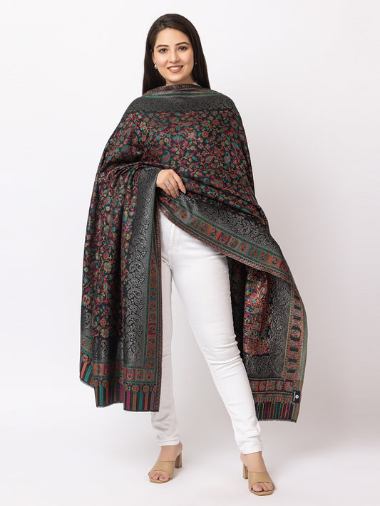 Woman Zari Shawl, Authentic Kashmiri Luxury Style Shawl