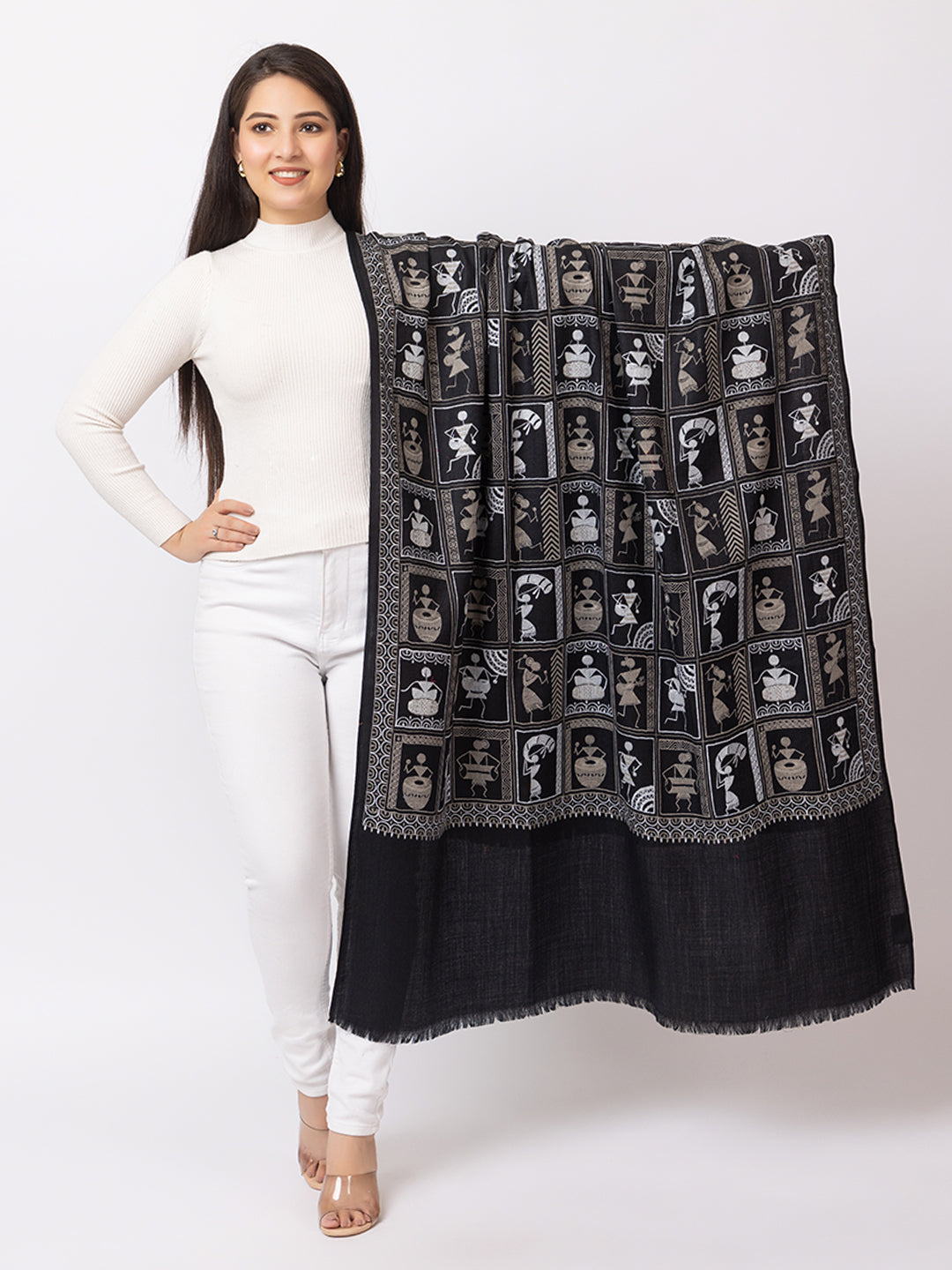 His And Her Set Of fine modal silk Digital Print Shawls and Kani silky modal Shawl for (COMBO PACK)