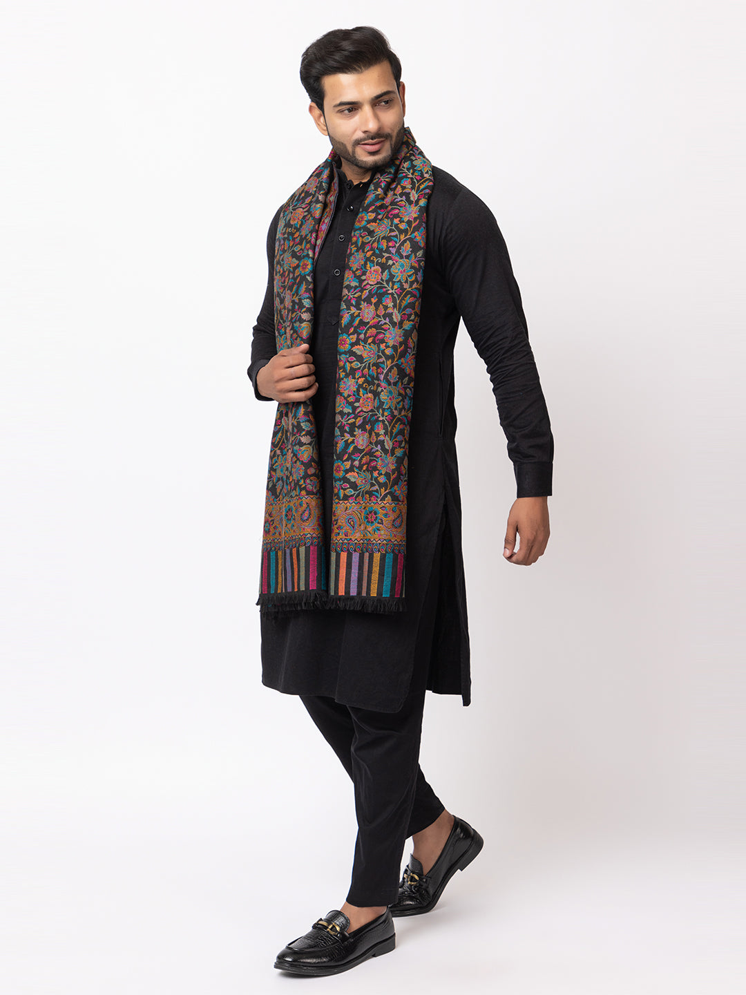 His And Her Set Of fine modal silk Digital Print Shawls and Embroidered shawls(COMBO PACK)