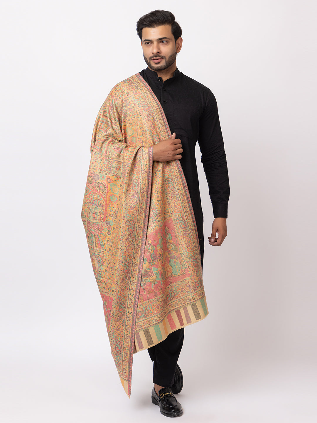 His And Her Set Of fine modal silk Digital Print Shawls and Kani silky modal Shawl for (COMBO PACK)