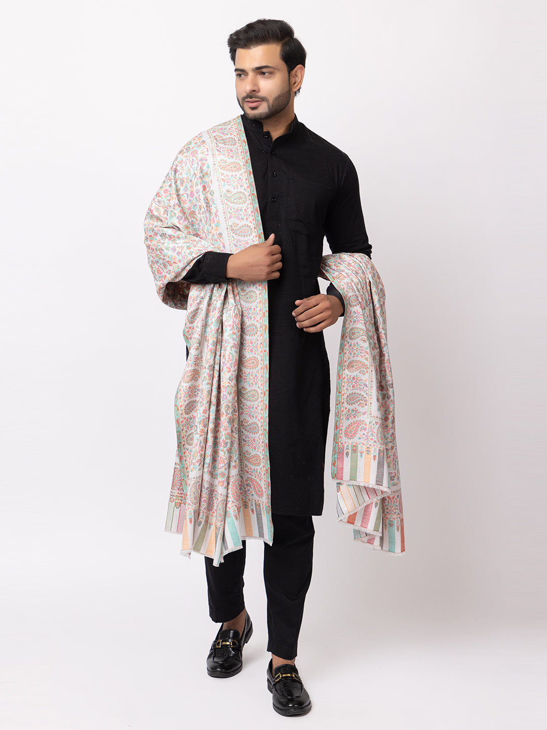 His And Her Set Of fine modal silk Digital Print Shawls and Kani silky modal Shawl for (COMBO PACK)