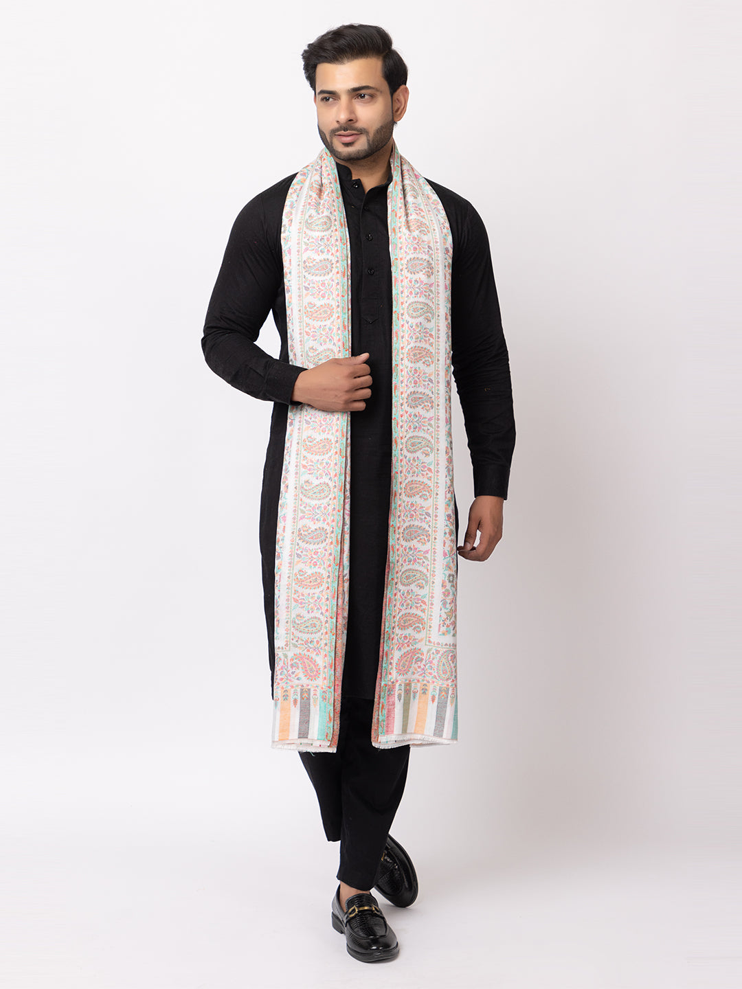 His And Her Set Of fine modal silk Digital Print Shawls and Kani silky modal Shawl for (COMBO PACK)