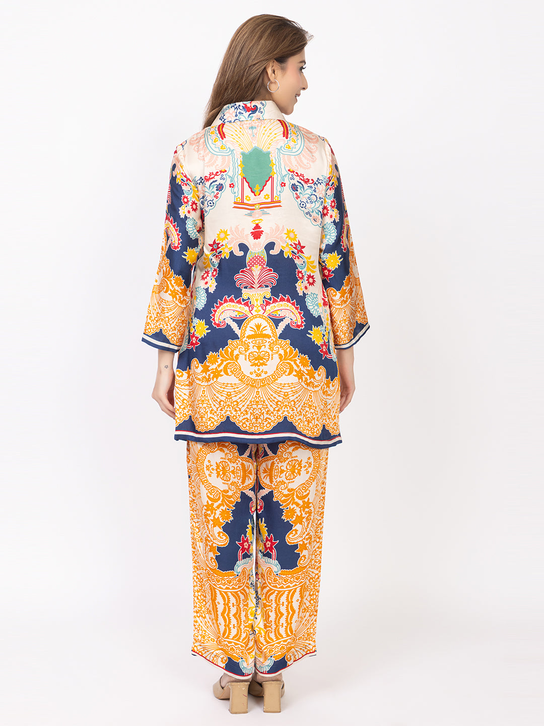 Women's Silk Bemberg Printed Co-ordset