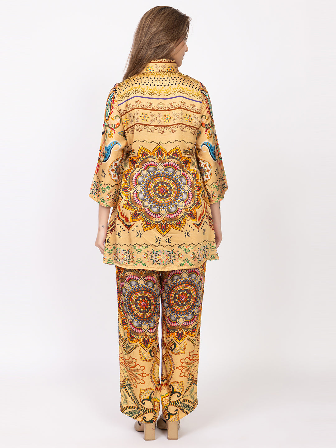 Women's Silk Bemberg Printed Co-ordset