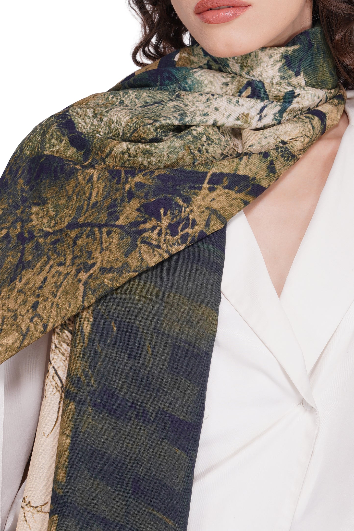 Toosh Moda Women’s Black Luxe 100% Cotton Printed Designer Shawl