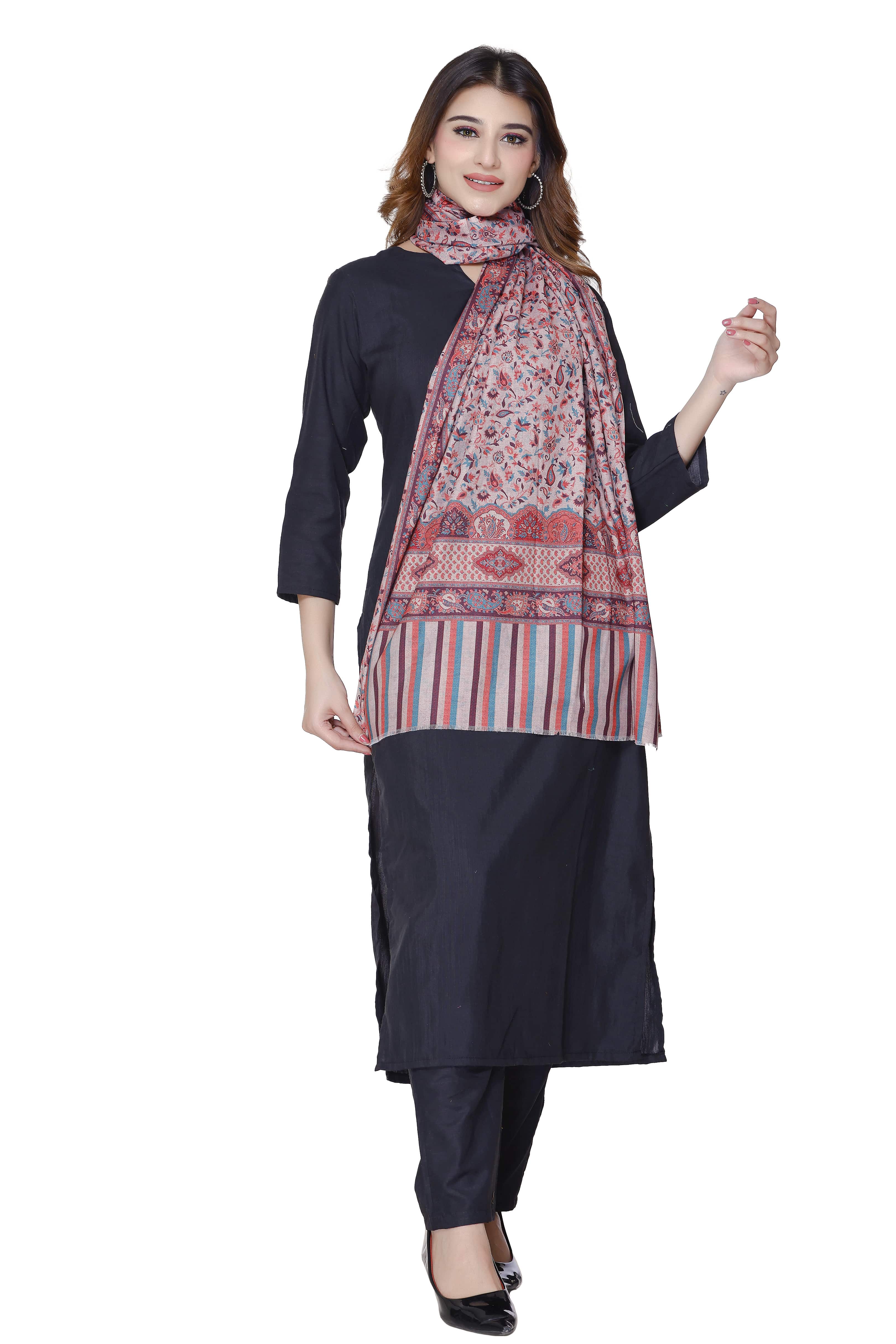TOOSH MODA شالات نسائية مطبوعة (بيج)