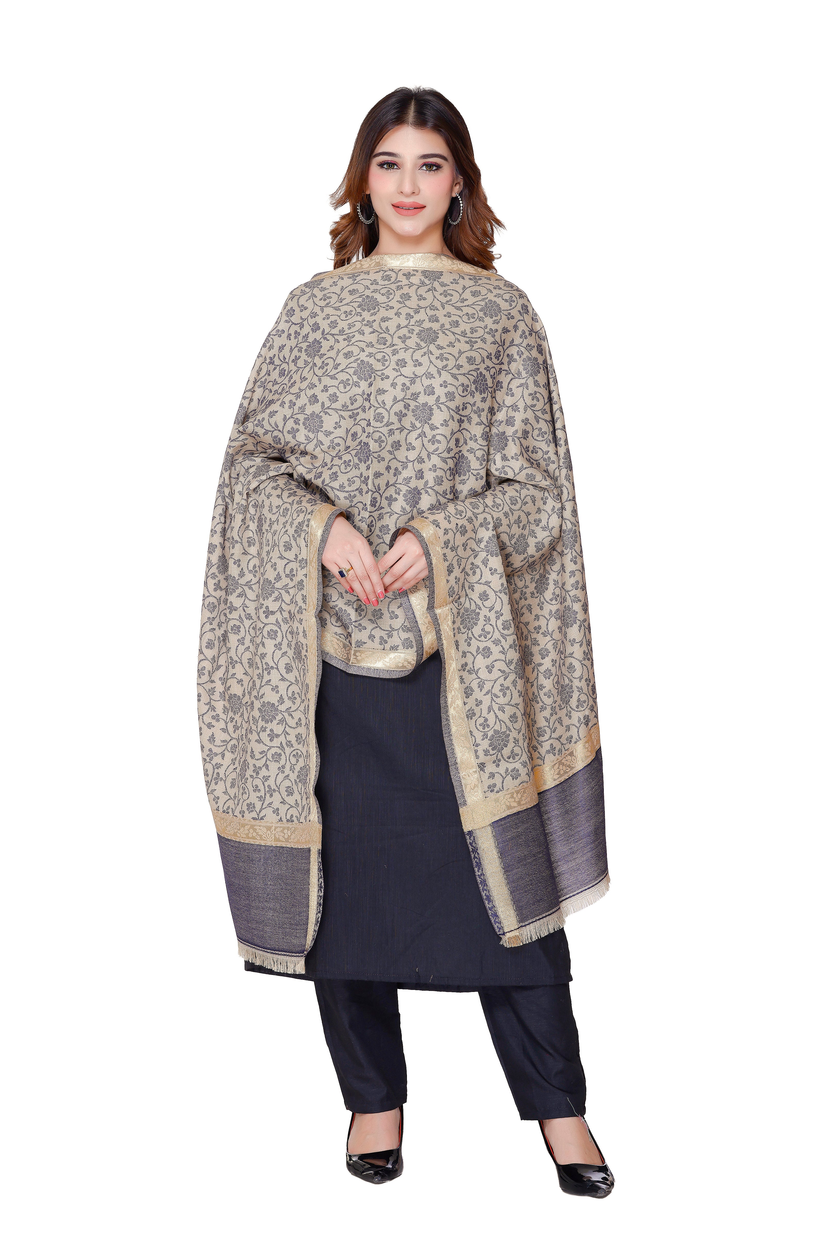 TOOSH MODA شالات جاكار نسائية (بيج)