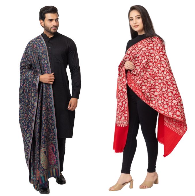 His And Her Set Of fine modal silk Digital Print Shawls and Kani silky modal Shawl for (COMBO PACK)