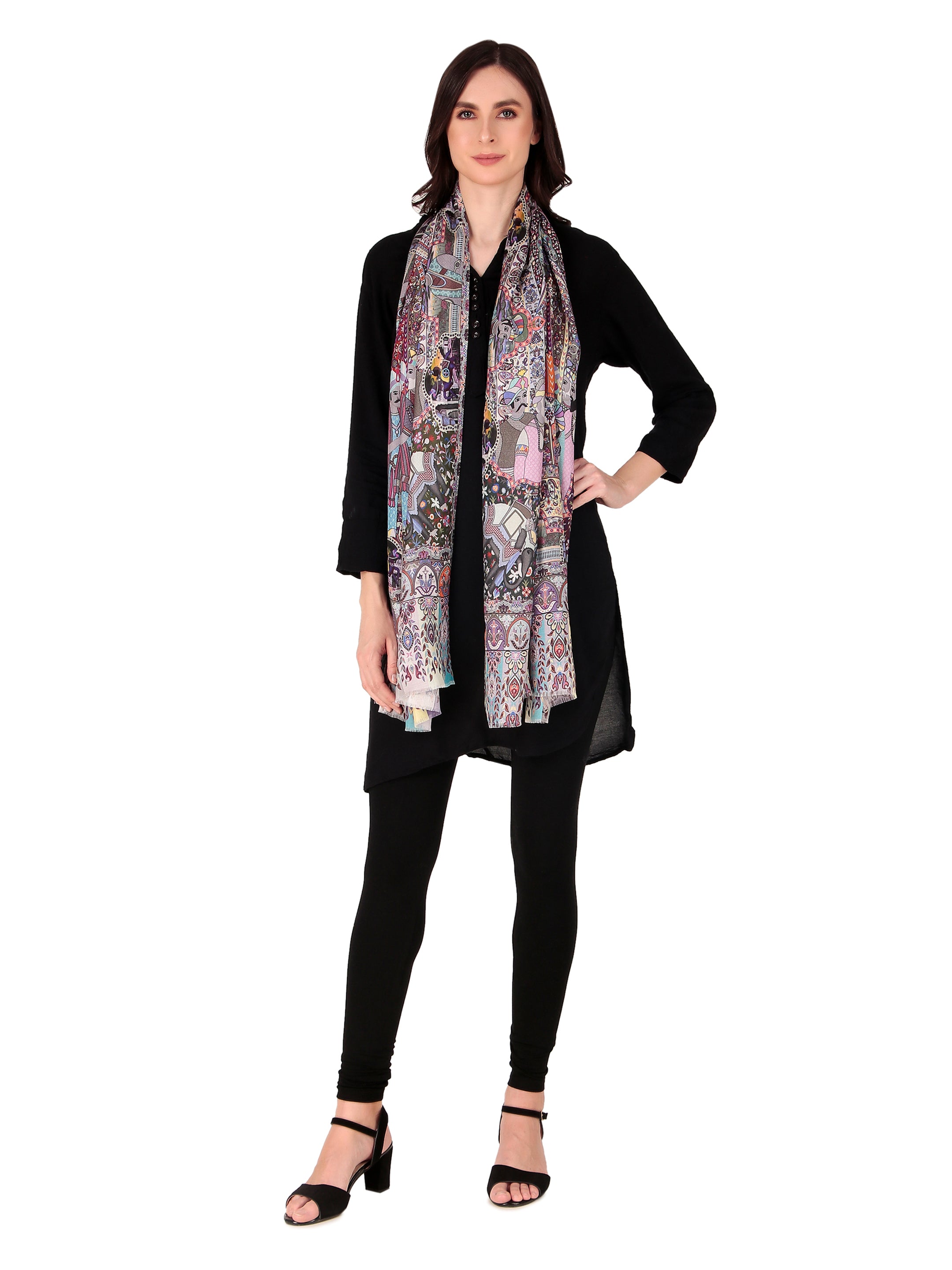 His And Her Set Of fine modal silk Digital Print Shawls and Kani silky modal Shawl for (COMBO PACK)