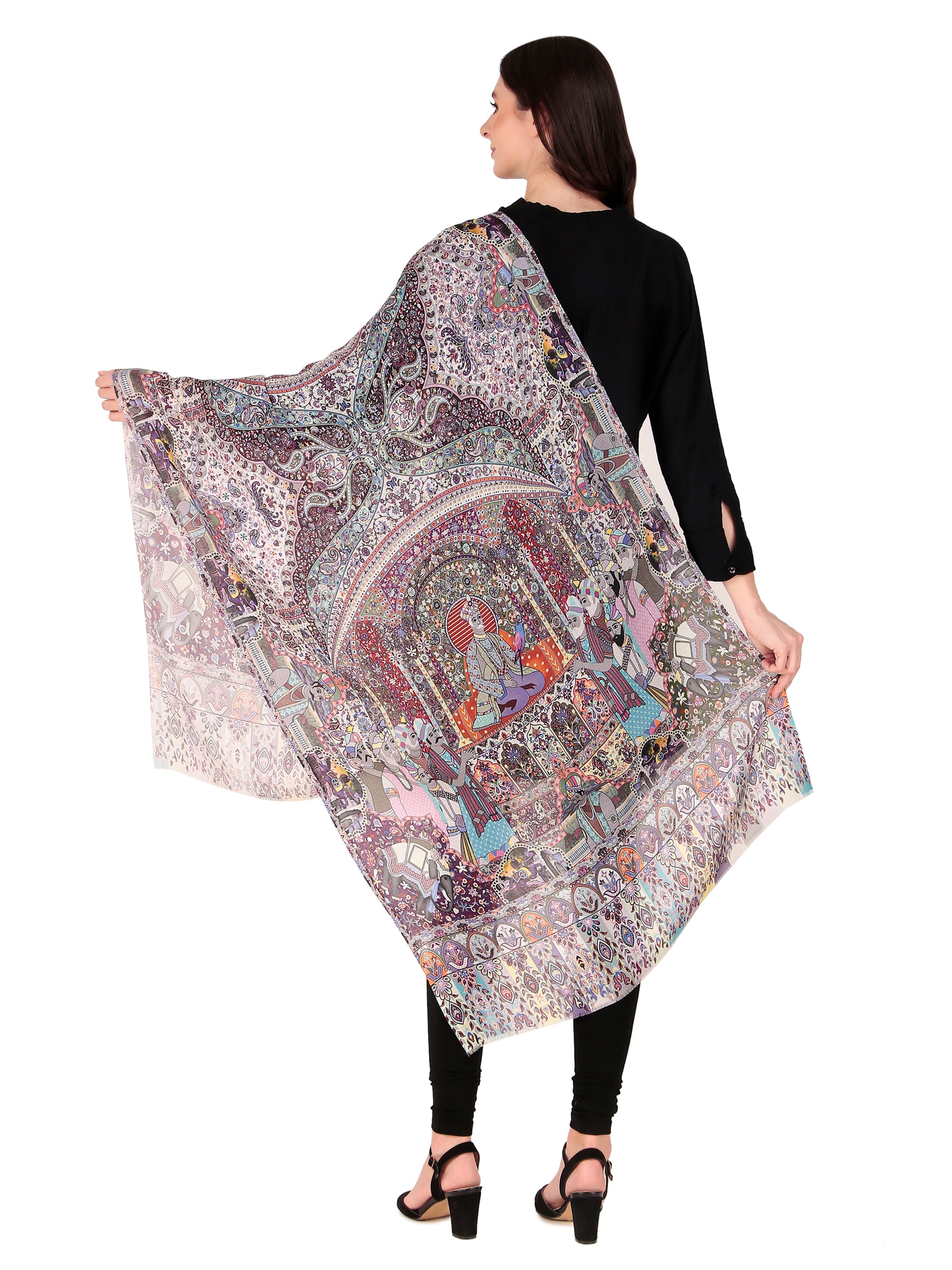 His And Her Set Of fine modal silk Digital Print Shawls and Kani silky modal Shawl for (COMBO PACK)
