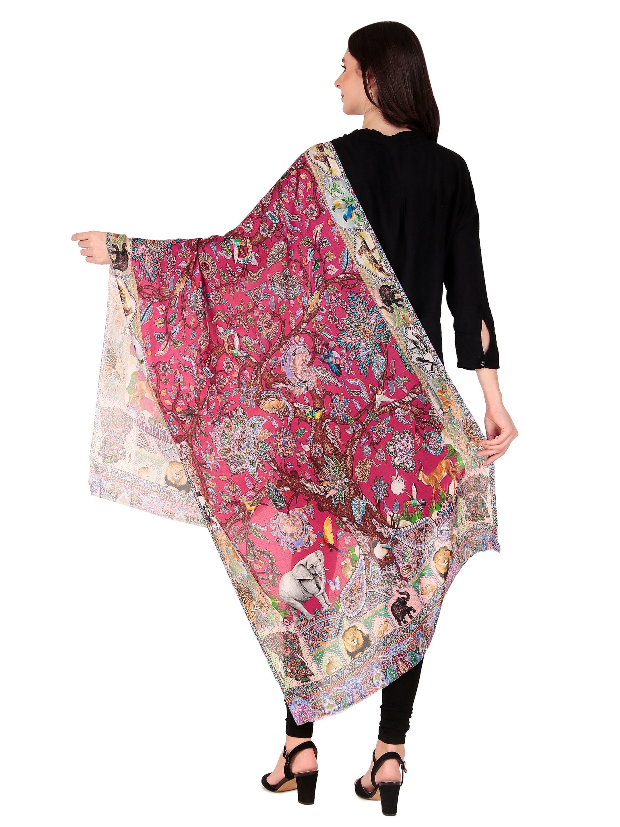 His And Her Set Of fine modal silk Digital Print Shawls and Kani silky modal Shawl for (COMBO PACK)