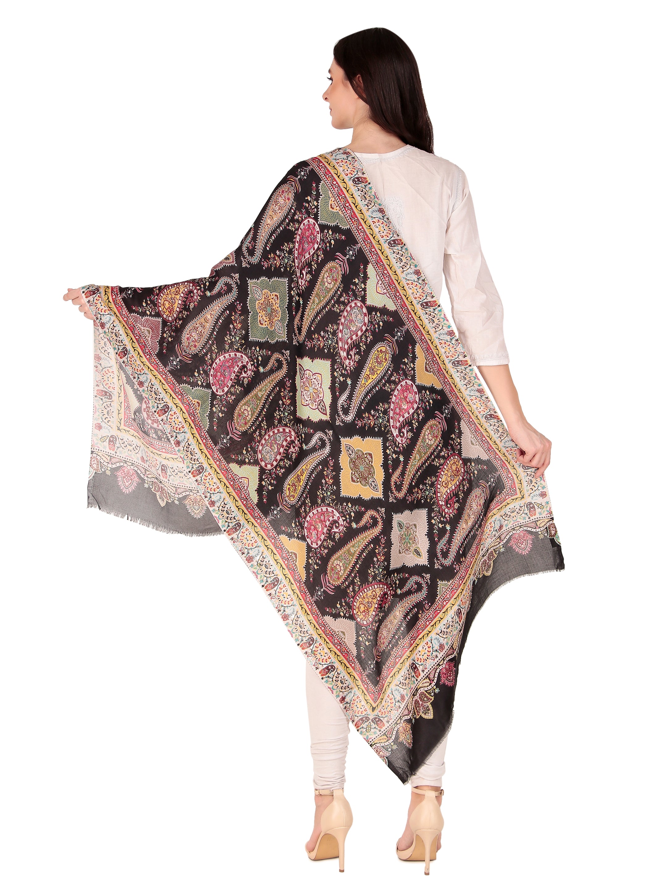 His And Her Set Of fine modal silk Digital Print Shawls and Kani silky modal Shawl for (COMBO PACK)