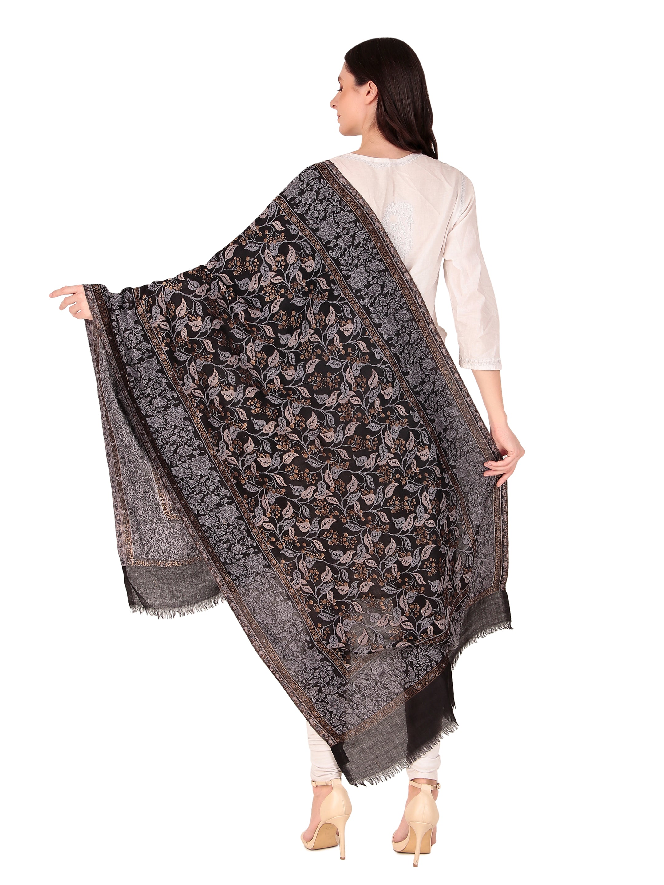 fine Wool jamawar shawl Stole