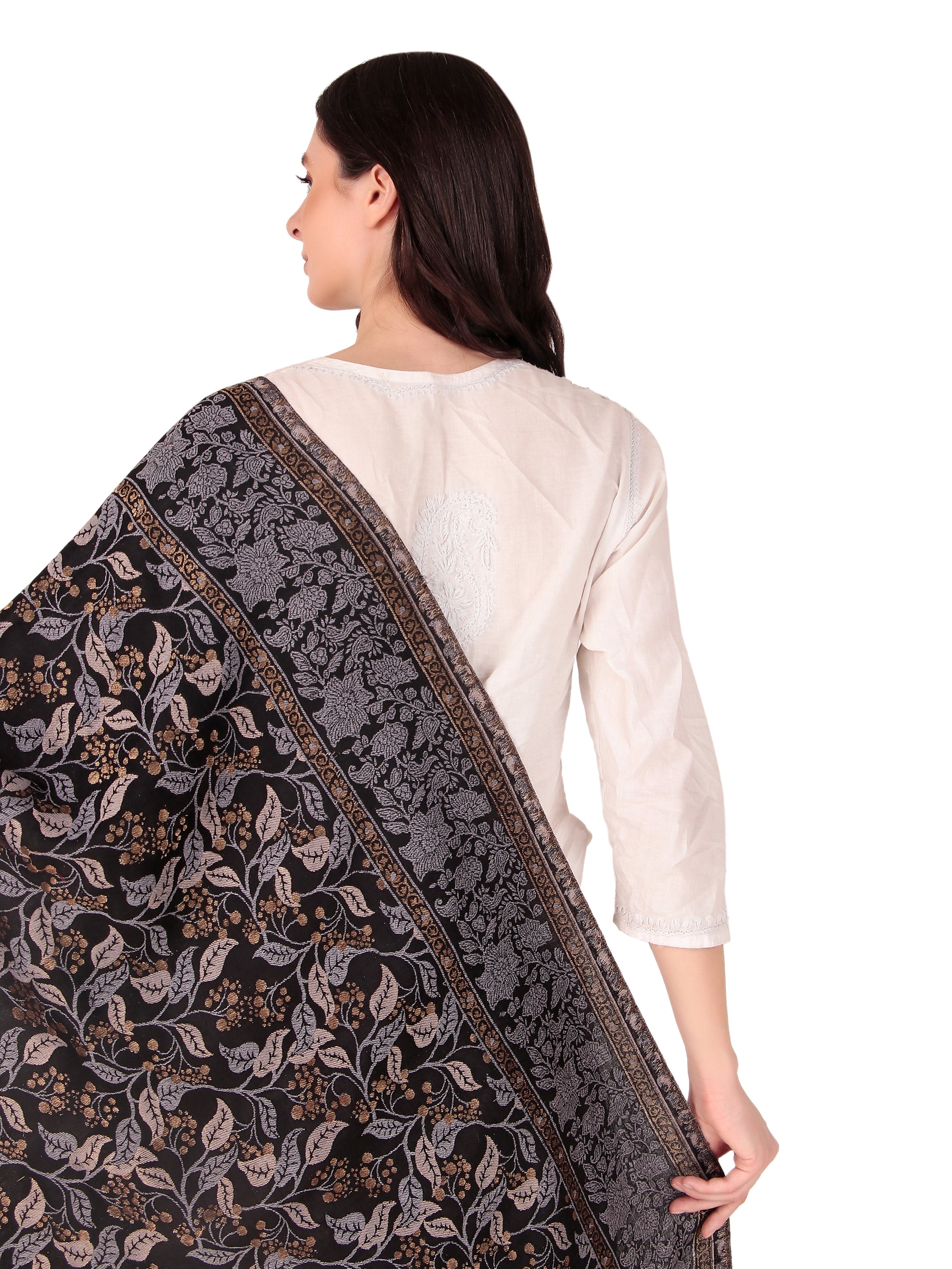 fine Wool jamawar shawl Stole