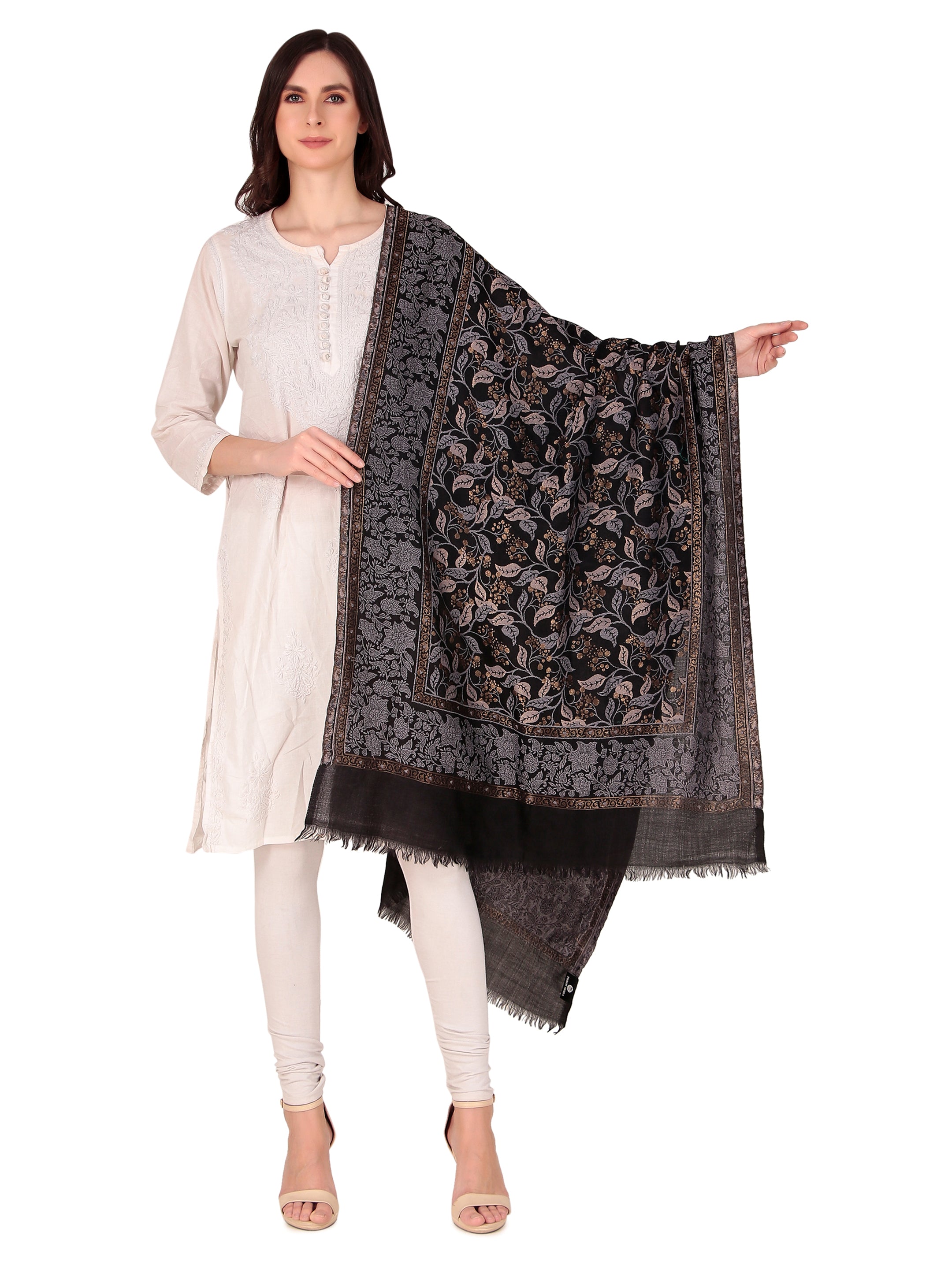 fine Wool jamawar shawl Stole