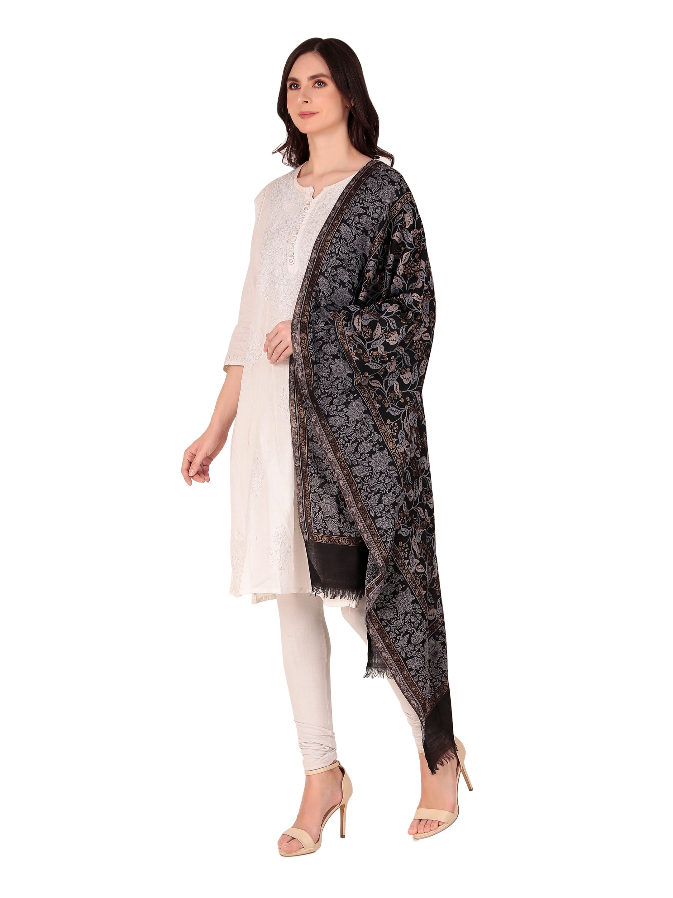fine Wool jamawar shawl Stole