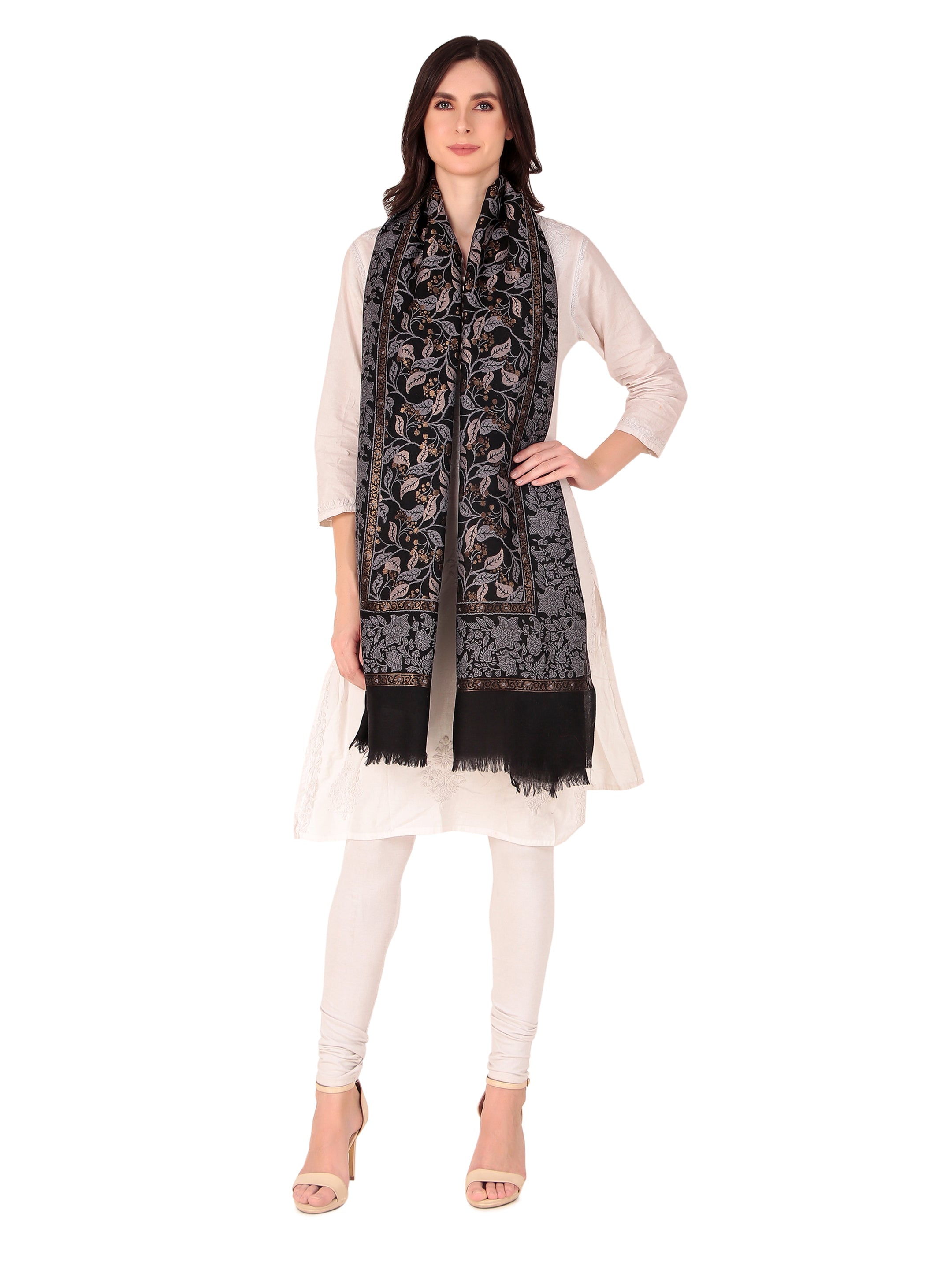 fine Wool jamawar shawl Stole