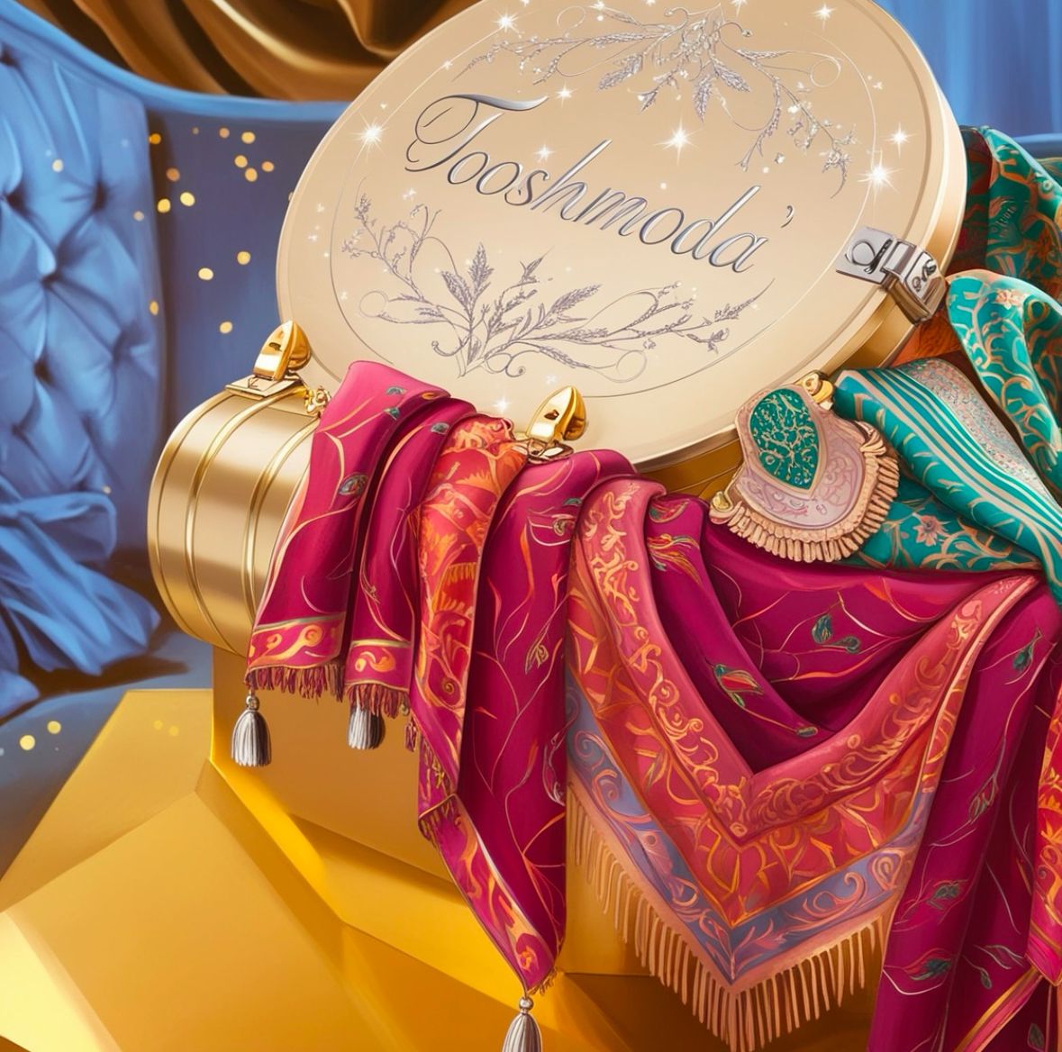 His And Her Set Of fine modal silk Digital Print Shawls and Kani silky modal Shawl for (COMBO PACK)