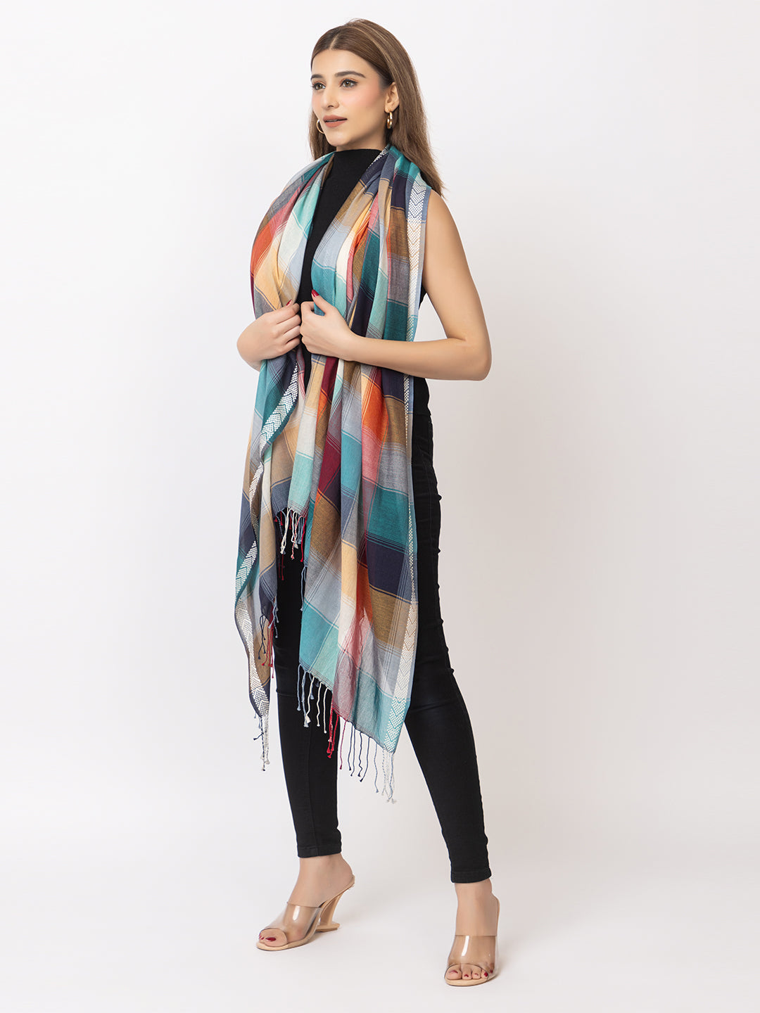 Woman's 100% Cotton  Shawl - Image 3