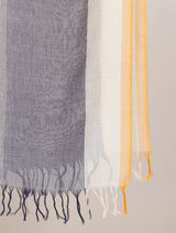 Woman's linen cotton shawl - Thumbnail 4