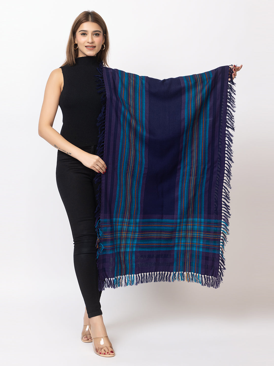 Woman's 100% wool acrylic shawl