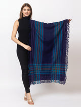 Woman's 100% wool acrylic shawl - Thumbnail 1