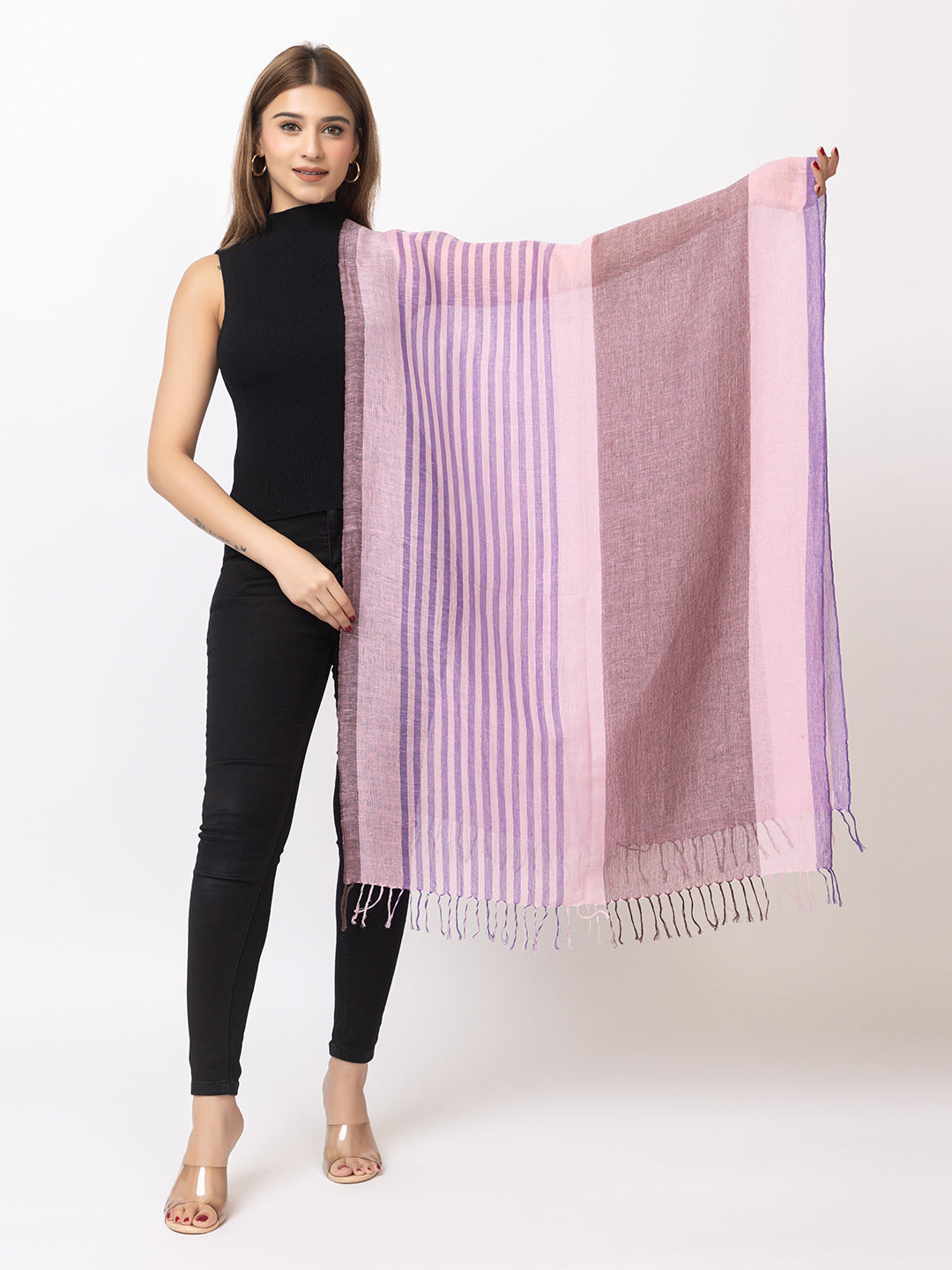Woman's cotton linen shawl - Image 3