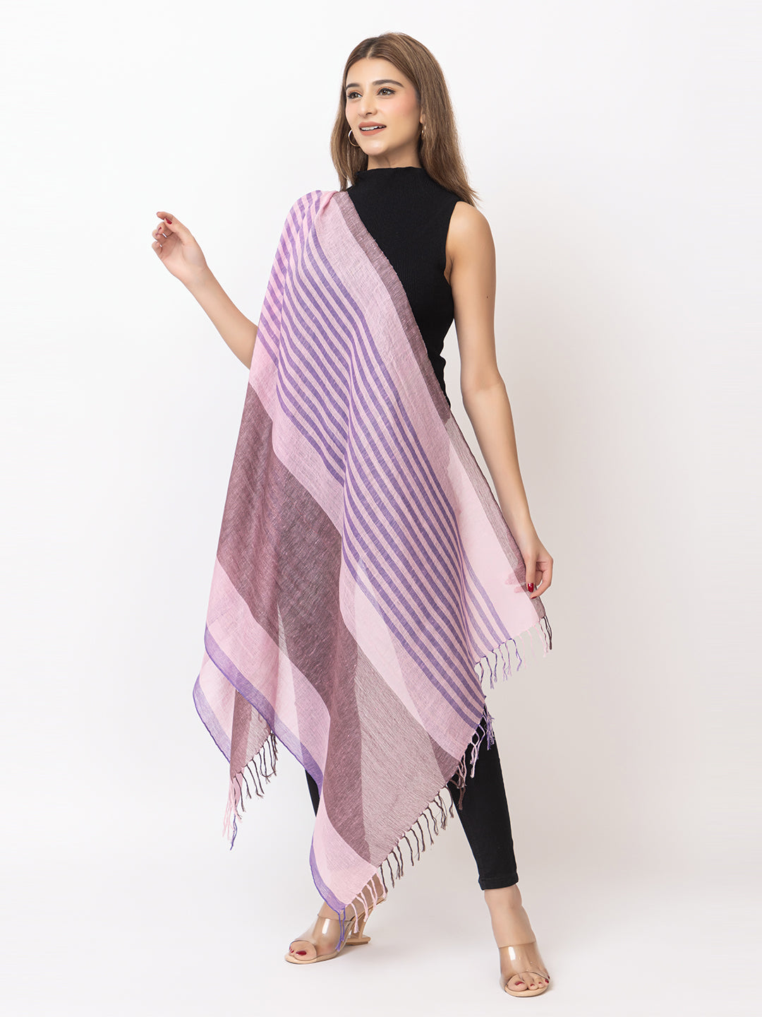 Woman's cotton linen shawl - Image 2