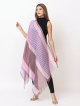 Woman's cotton linen shawl - Thumbnail 2