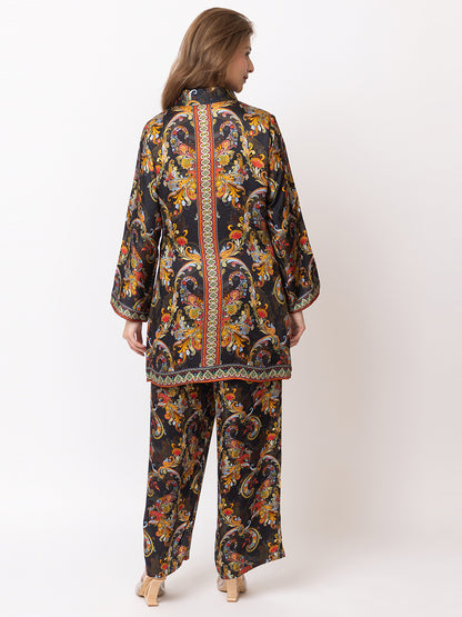 Women Silk Bemberg Printed Co-ordset