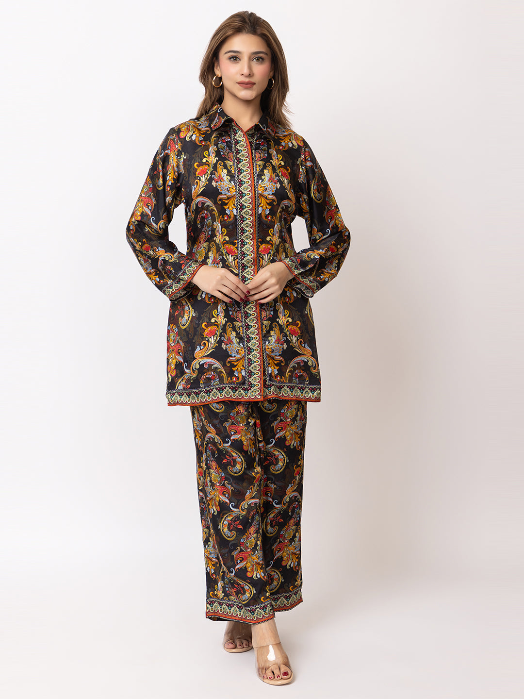 Women Silk Bemberg Printed Co-ordset