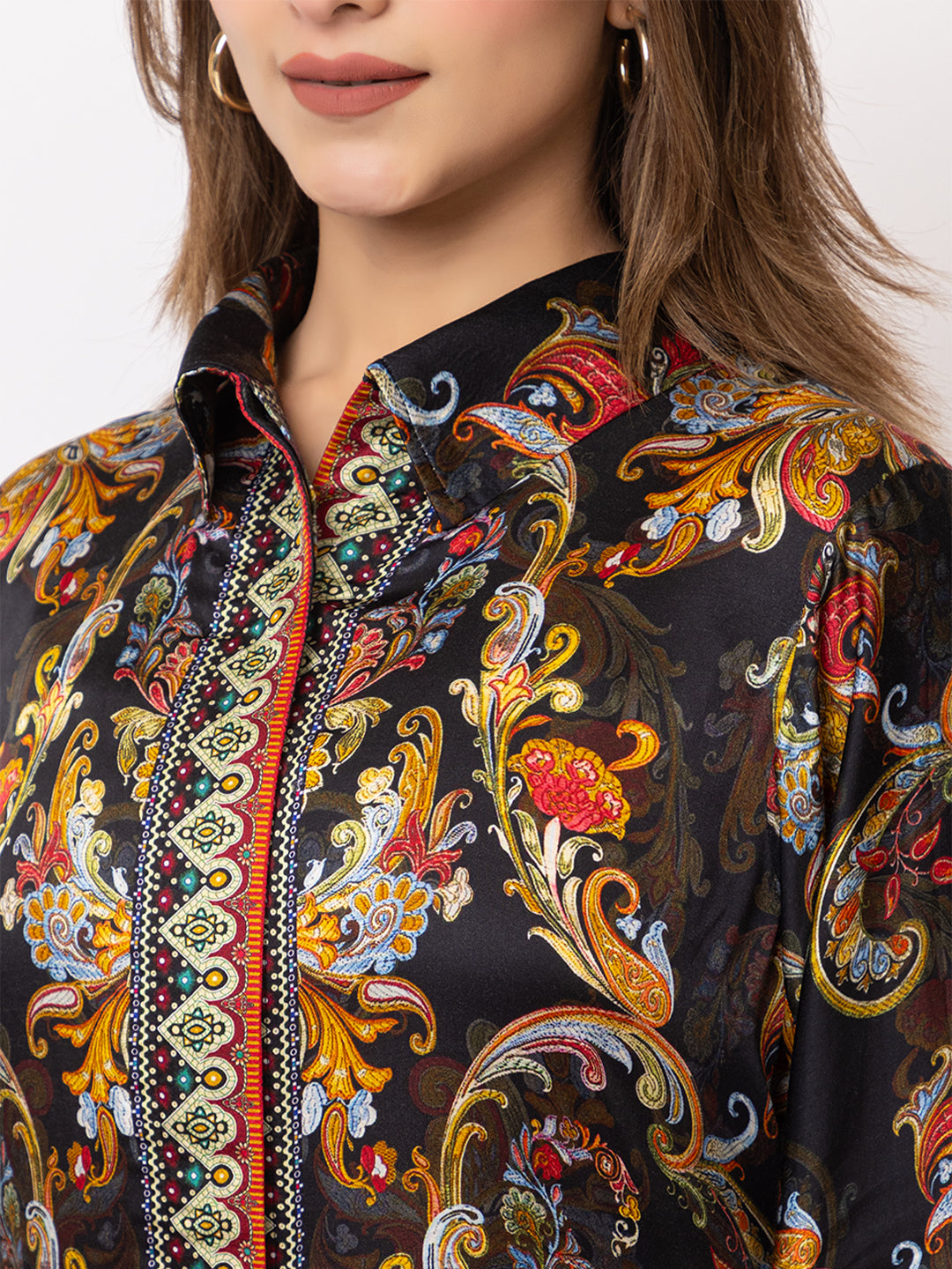 Women Silk Bemberg Printed Co-ordset - Image 2