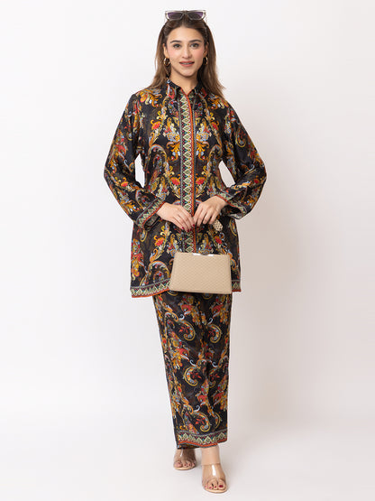 Women Silk Bemberg Printed Co-ordset