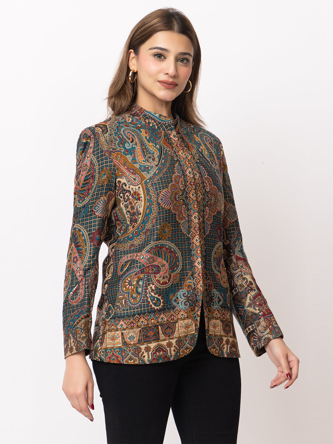 Women Wool Blends Jacket - Image 4