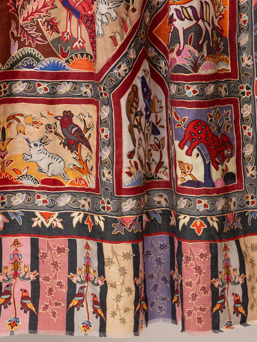 Women Kashmiri Kalamkari Shawl