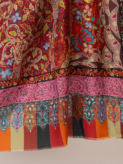 Women Kashmiri Kalamkari Shawl