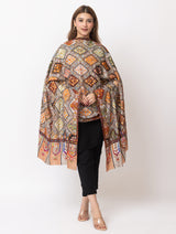 Women Kashmiri Kalamkari Shawl - Thumbnail 1