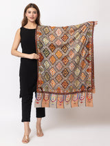 Women Kashmiri Kalamkari Shawl - Thumbnail 2