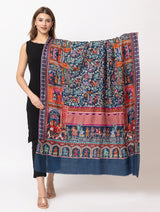 Women Kashmiri Kalamkari Shawl - Thumbnail 1