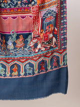 Women Kashmiri Kalamkari Shawl - Thumbnail 4