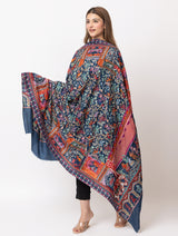 Women Kashmiri Kalamkari Shawl - Thumbnail 2