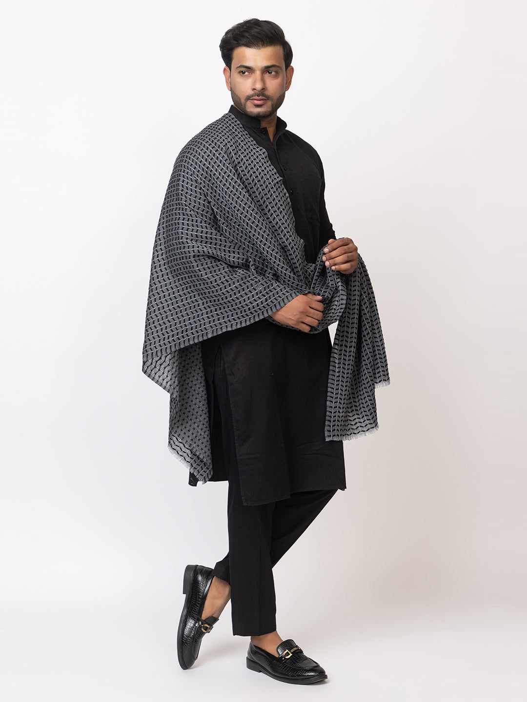 Men's 100% wool shawl