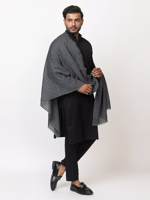 Men's 100% wool shawl