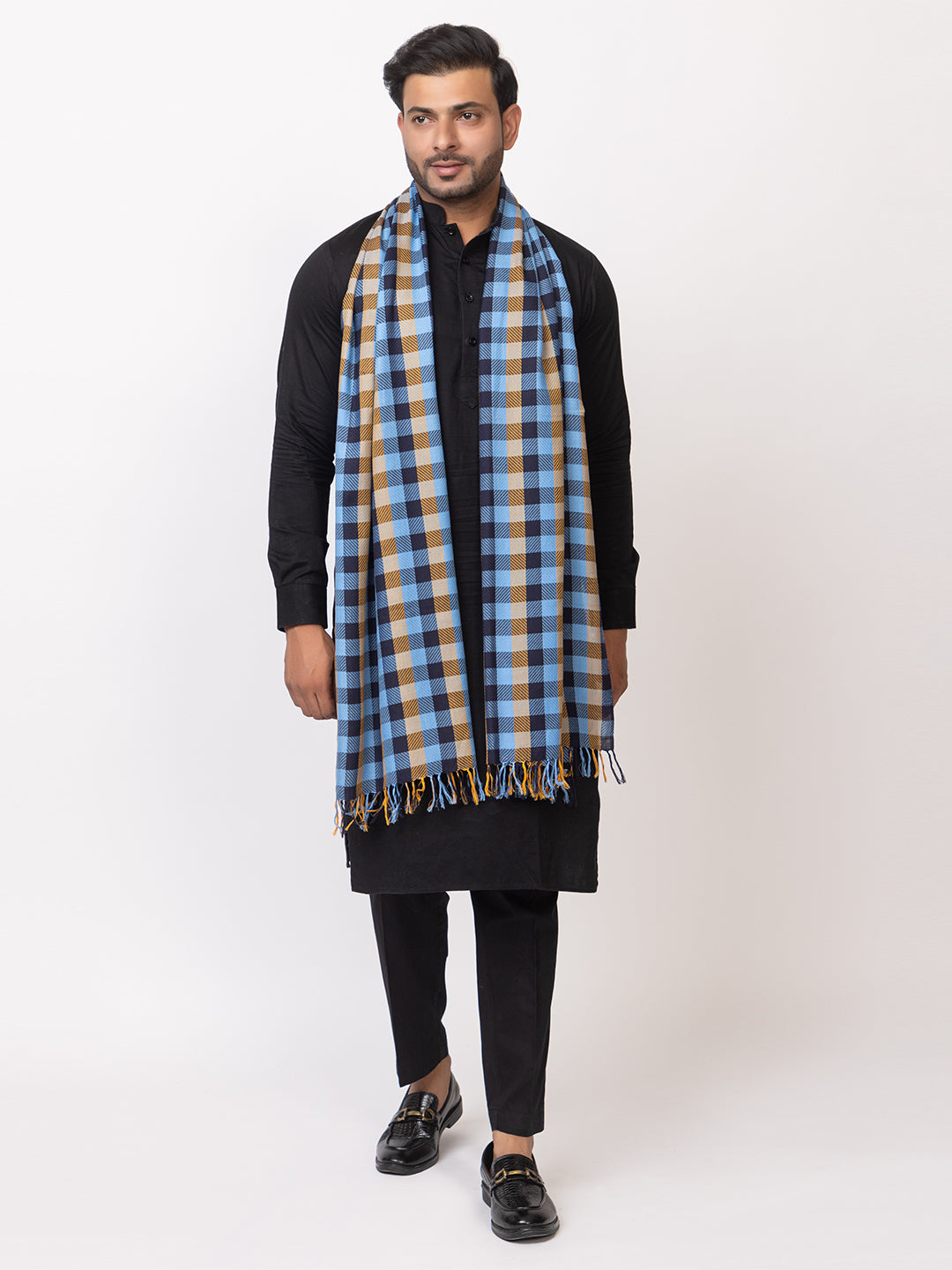 Men's fine wool cotton blend Muffler - Image 1