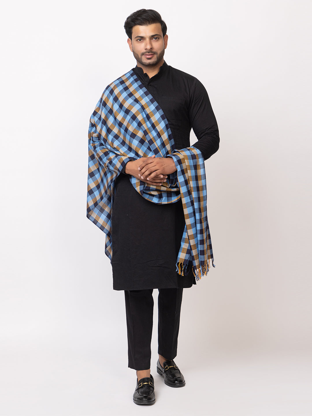 Men's fine wool cotton blend Muffler