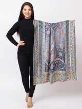 fine modal silk Digital Print Shawls - Thumbnail 1